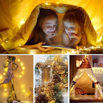 Christmas Fairy Lights 5-Pack, 20 LED Battery Twinkle Lights