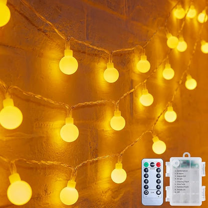21ft Christmas LED String Lights, Waterproof Timer Lights