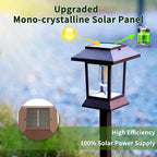 6-Pack Brown Solar Path Lights, Outdoor Walkway LED