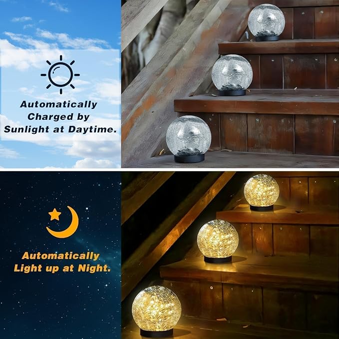 Solar Pathway Lights 6-Pack, Yard LED