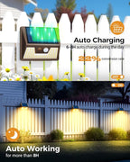 Bright Solar Deck Lights 4-Pack, Motion Sensor LED