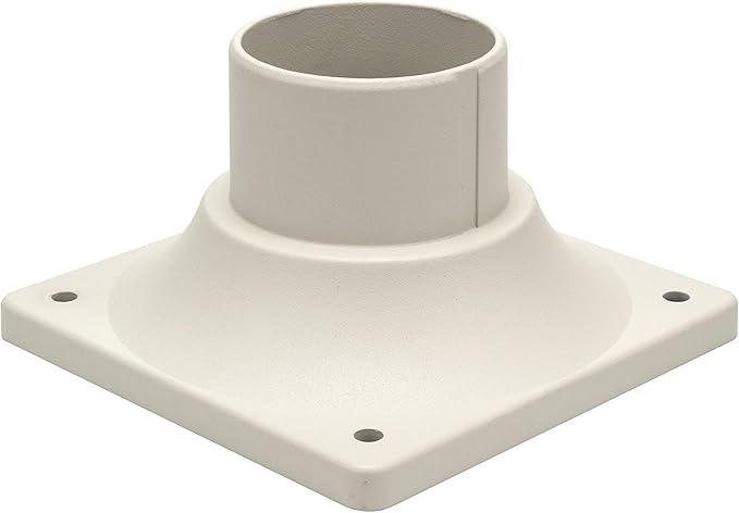 LIT-PaTH Outdoor Post Light Mounting Base, Pier Mount Base, 2-Pack, White