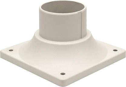 LIT-PaTH Outdoor Post Light Mounting Base, Pier Mount Base, 2-Pack, White