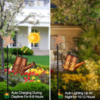 Butterfly Solar Hanging Lanterns, Rustic Patio Decor