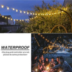 Outdoor String Lights, 40ft Warm White Waterproof LED