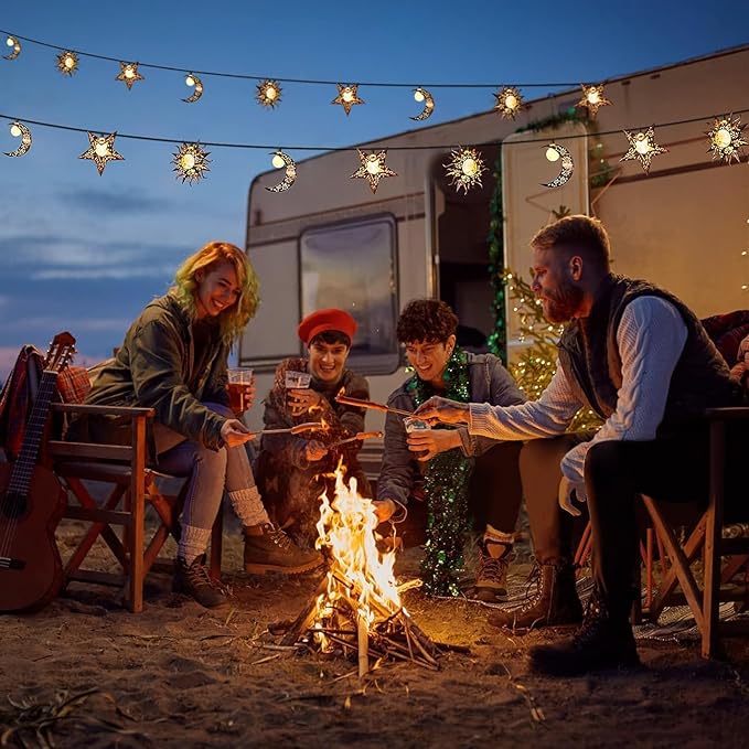 Outdoor String Lights, 13ft Warm White Waterproof