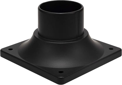 LIT-PaTH Outdoor Post Light Mounting Base, Pier Mount Base, 2-Pack, Black