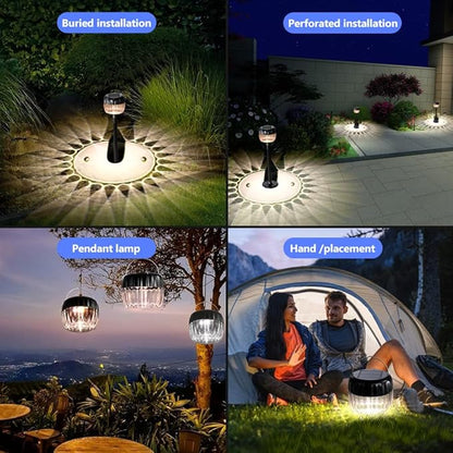 Outdoor Solar Pathway Lights, IP64 Waterproof Solar Powered Landscape Spot Light, 2 Pack Solar Decoration Garden Lights for Yard,Porch,Walkway,Driveway
