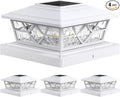4-Pack Solar Post Cap Lights for Yard, LED