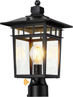 Black Deck Post Cap Lights, Solar LED