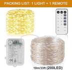 Warm White Backyard String Lights, 33ft Weatherproof LED