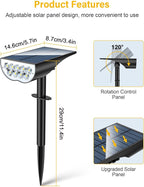 4-Pack Solar Spotlights, Waterproof Wall LED