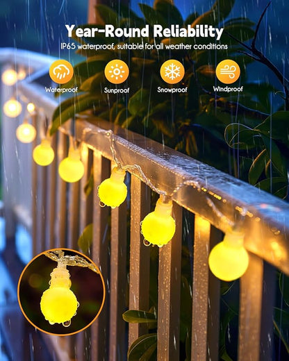 6ft String Lights for Porch, Waterproof LED