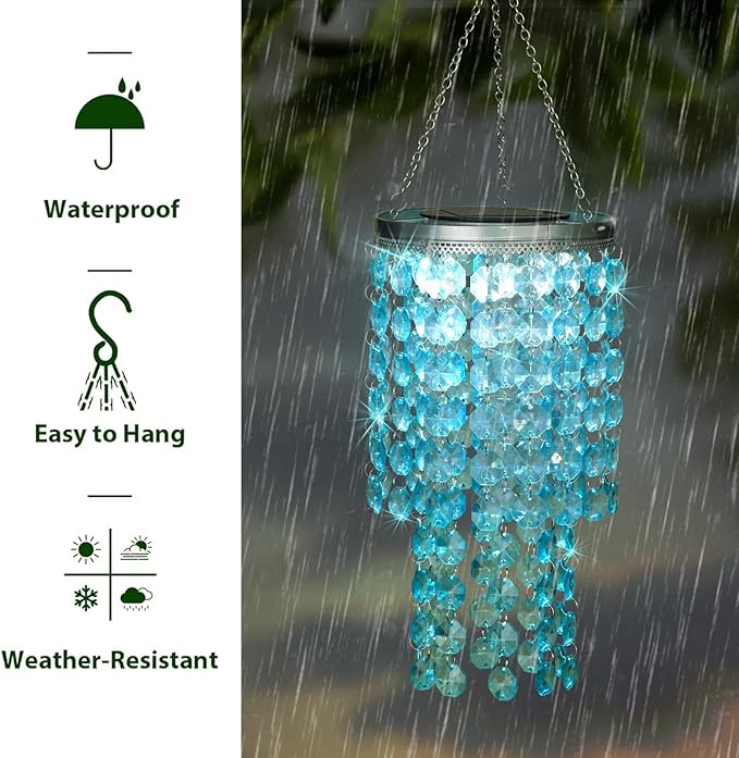 Classic Backyard Solar Lanterns for Porch, Waterproof LED