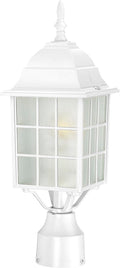 Outdoor Lamp Post Light, White Weatherproof Post Light