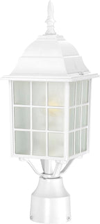 Outdoor Lamp Post Light, White Weatherproof Post Light