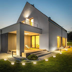 8-Pack Flat Solar Walkway Lights, Waterproof LED