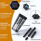 6-Pack Solar Path Lights, Outdoor Driveway LED