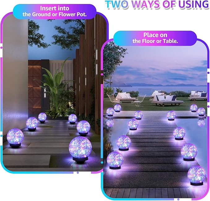 Solar Pathway Lights, Waterproof LED Garden Lights