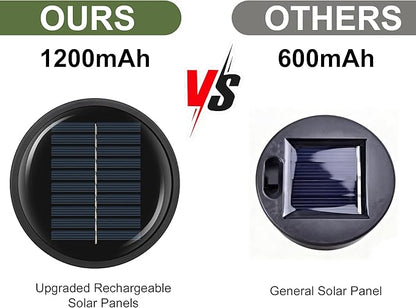 Large Solar Lanterns Outdoor Rechargeable Hanging/Standing Lantern Waterproof Metal Solar Table Lamp with Warm Lights Retro Handle for Patio,Yard,Garden,Proch,Trees, Wedding Decoration