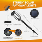 4-Pack IP65 Solar Landscape Lights for Walkway