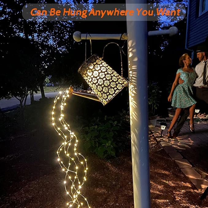 Solar Watering Can Lights,Solar Lights Outdoor Garden Decor,Large Hanging IP65 Waterproof Solar Lantern Landscape Lights Outside Decor for Garden Yard Pathway for Holiday-Festival