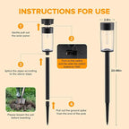 8-Pack Solar Path Lights, Outdoor Walkway LED
