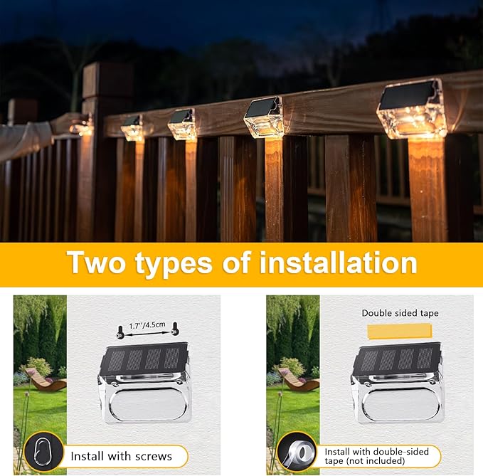 16-Pack Warm White Patio Solar Lights, Waterproof LED
