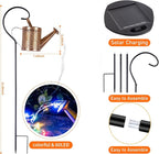 Flower Solar Patio Lanterns, Metal Waterproof LED