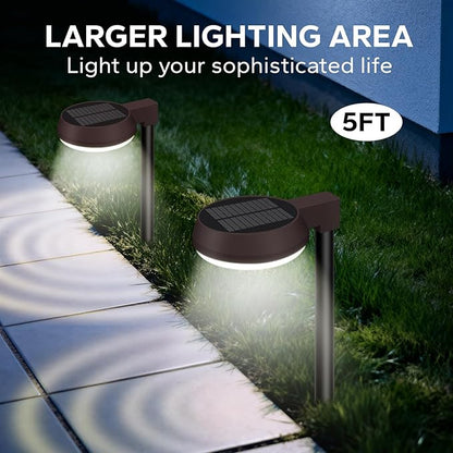 Bright Solar Pathway Lights Outdoor,Dusk to Dawn Solar Driveway Lights,Good Battery Life Yard Light for Walkway Lawn Sidewalk Outside Garden