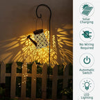 Hanging Solar Patio Lanterns, Metal Waterproof LED