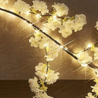 White Patio String Lights, 6ft Weatherproof LED