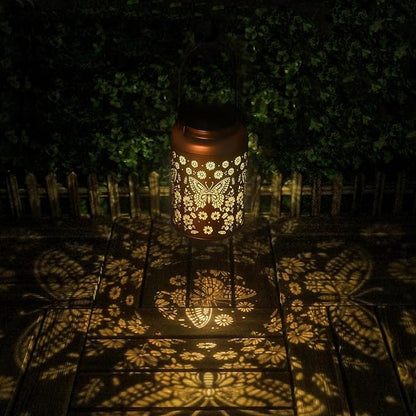 Mothers Day Gifts for Women Mom Grandma, Birthday Gifts Butterfly Solar Lights Outdoor Waterproof, Decoration Outside for Outdoor, Yard, Garden Decor Butterflies Solar Lantern