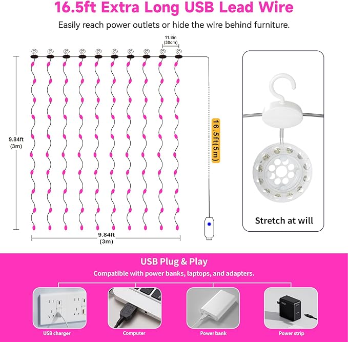 8ft String Lights for Patio, Waterproof LED