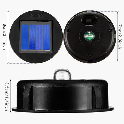 4 Pieces Replacement Solar Light Tops Outdoor Hanging Lantern Solar Light Parts Round Waterproof Decorative for Outdoor Hanging Lanterns, Warm(3.15 Inch in Diameter)