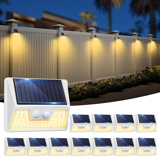 Solar Step Lights 12-Pack, Waterproof Stair LED