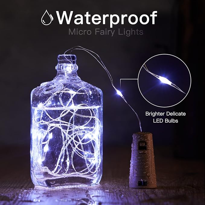 Christmas Backyard String Lights 10-Pack, 20 LED Waterproof