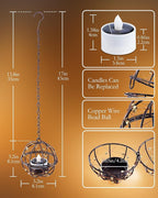 Rustic Backyard Solar Lanterns for Garden, Waterproof LED