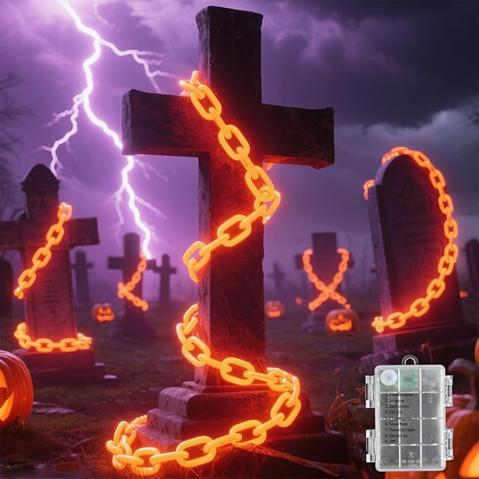 LED Halloween Fairy Lights, Battery Timer
