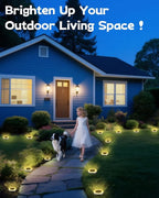 24-Pack Warm White In-Ground Solar Lights, Flat LED Driveway