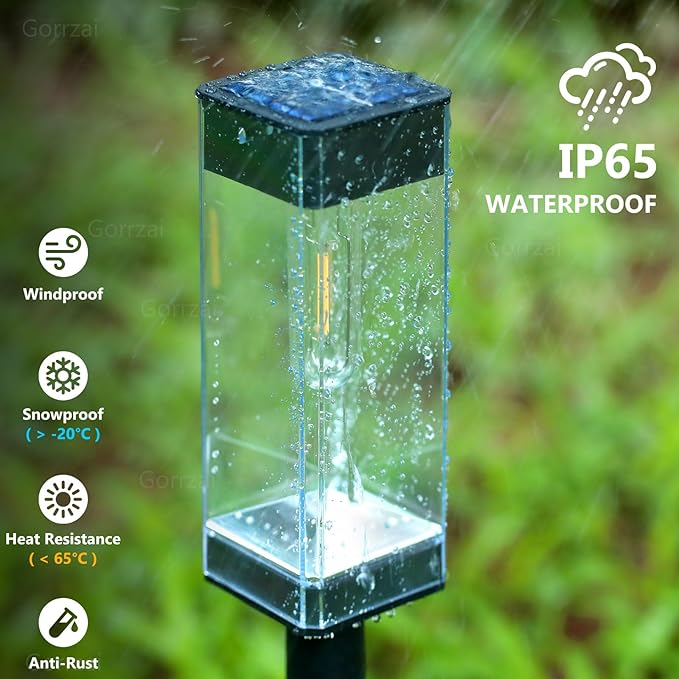 8-Pack Solar Path Lights, Outdoor Yard LED