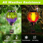 Backyard Solar Outdoor Lanterns, Rustic Waterproof LED