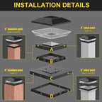 12-Pack Solar Post Cap Lights, 2-Mode Waterproof