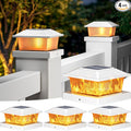 4-Pack Solar Post Cap Lights, Waterproof