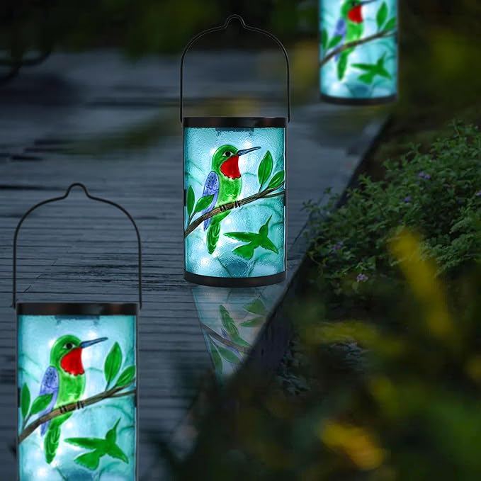 Solar Bird Lanterns, Yard Hanging LED Decor