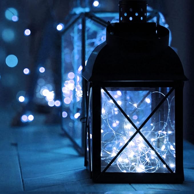 4-Pack 20ft Christmas LED String Lights, Waterproof Timer Lights