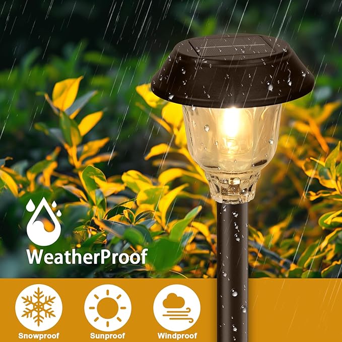 6-Pack Solar Landscape Lights for Garden
