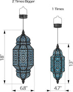 18" Moroccan Solar Pendant Light, Outdoor