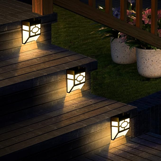 Solar Deck Lights, RGB Waterproof LED
