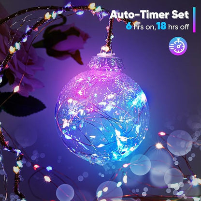 Christmas Backyard String Lights 2-Pack, 6ft Waterproof